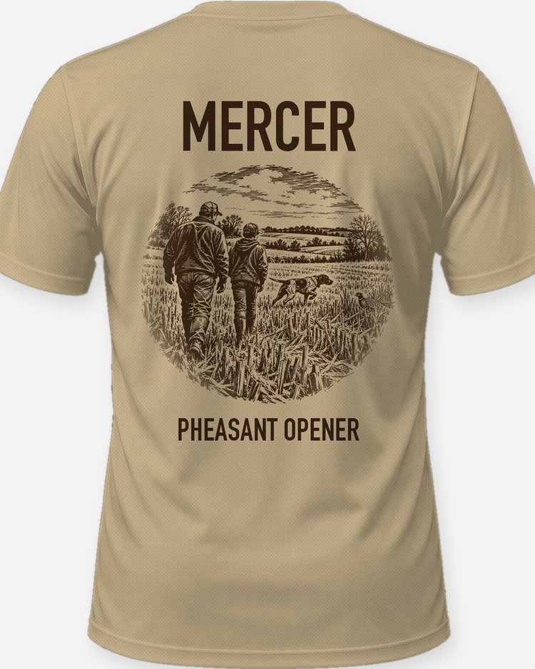 Custom Family Name Pheasant Opener Hunting Shirt - print close-up
