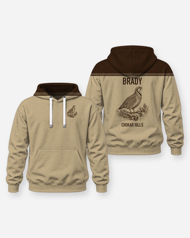 Custom Name Chukar Hills Upland Hunting Shirt - Hoodie