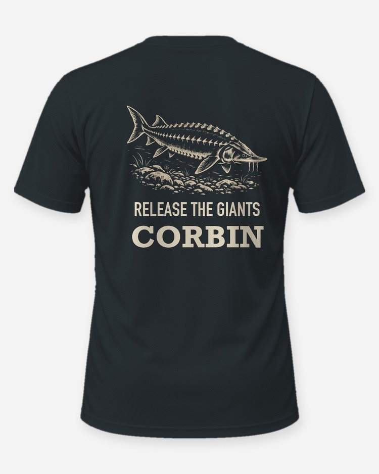 Custom Name Release The Giants Sturgeon Woodcut Shirt - back