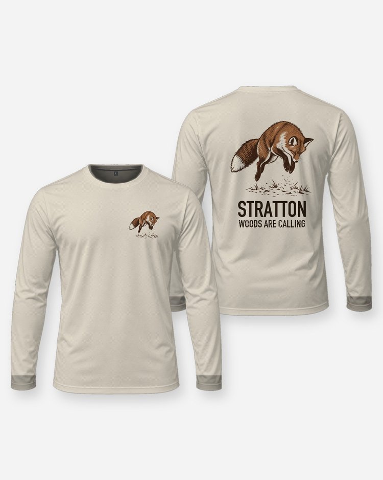 Custom Family Name Woods Are Calling Red Fox Pounce Shirt - Long Sleeve
