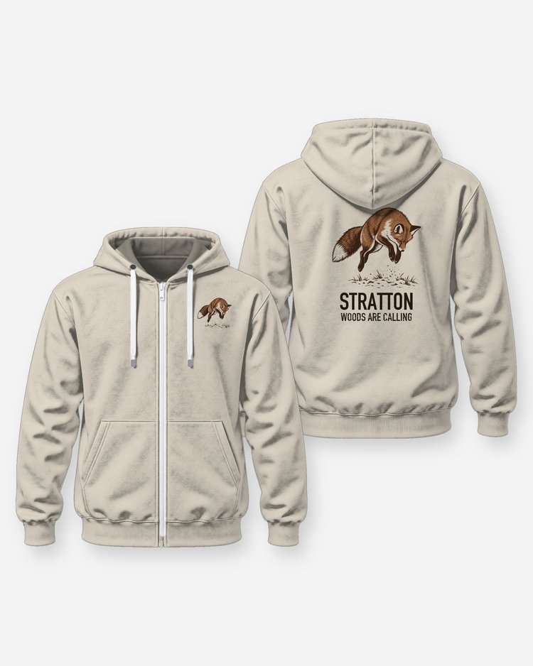 Custom Family Name Woods Are Calling Red Fox Pounce Shirt - Zip Hoodie