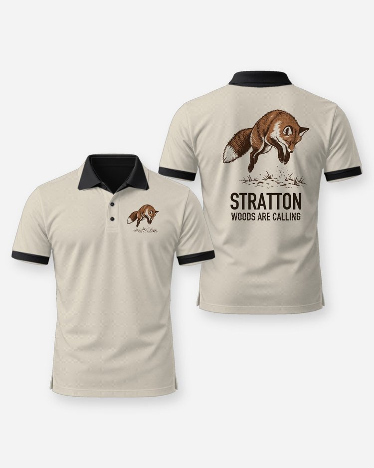 Custom Family Name Woods Are Calling Red Fox Pounce Shirt - Polo