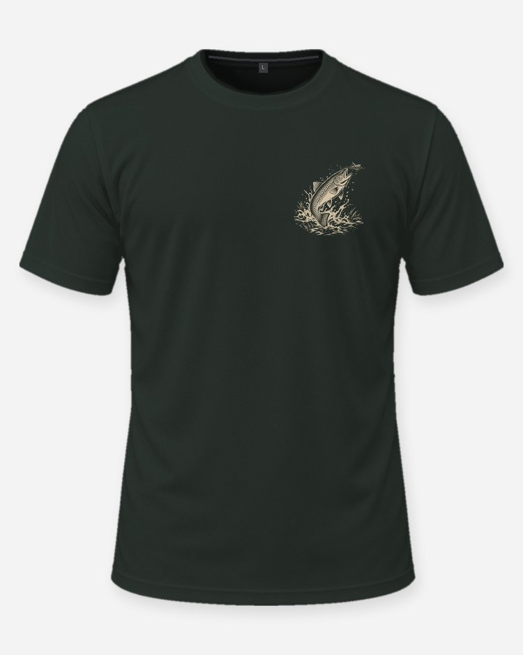 Custom Name Seasons Open Spotted Trout Hopper Woodcut Shirt - front