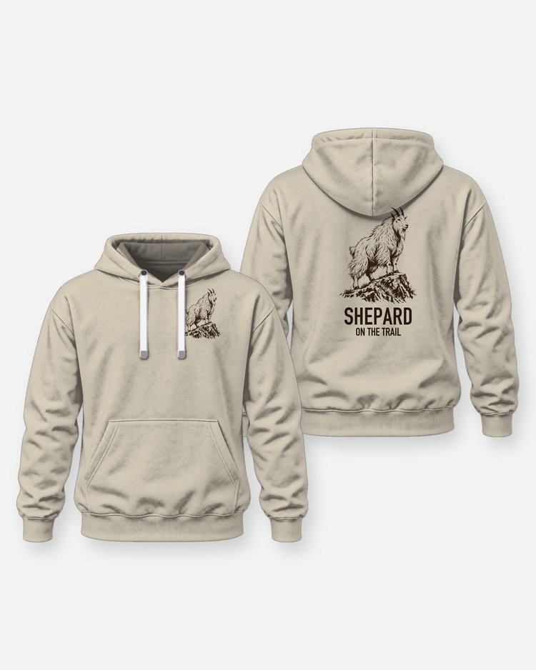 Custom Family Name On The Trail Mountain Goat Woodcut Shirt - Hoodie