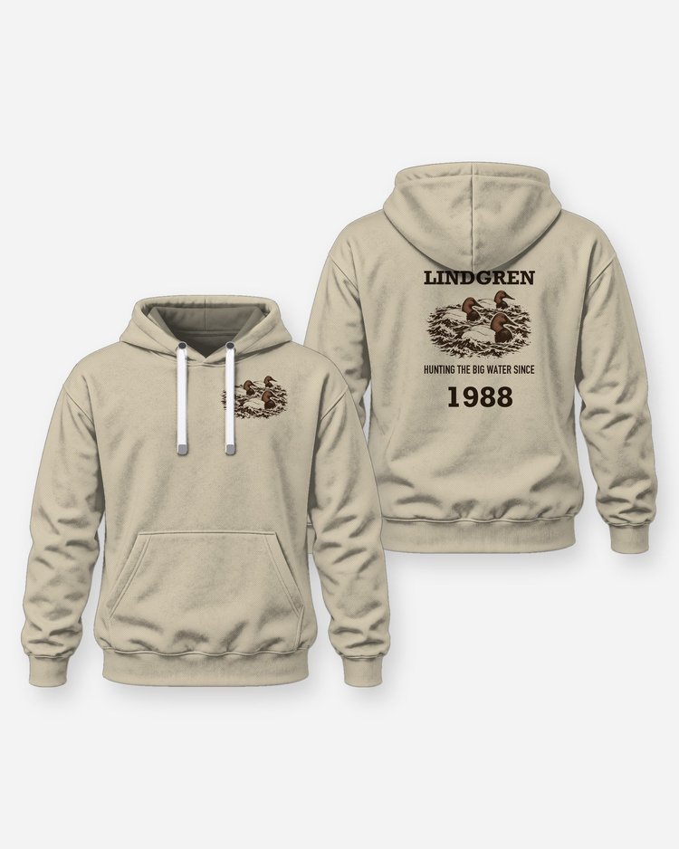 Custom Name And Year Hunting The Big Water Since Canvasback Shirt - Hoodie