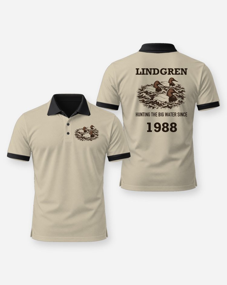 Custom Name And Year Hunting The Big Water Since Canvasback Shirt - Polo