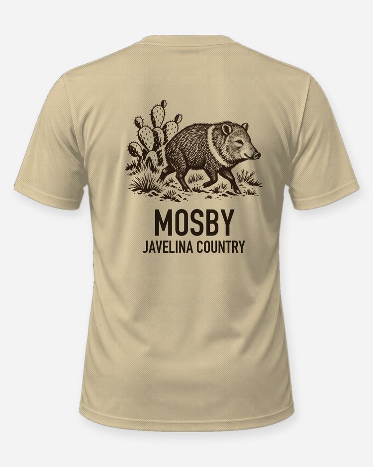 Custom Family Name Javelina Country Desert Woodcut Shirt - back