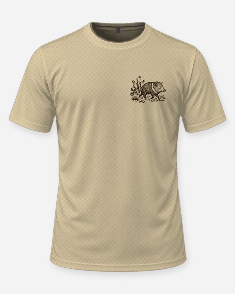 Custom Family Name Javelina Country Desert Woodcut Shirt - front