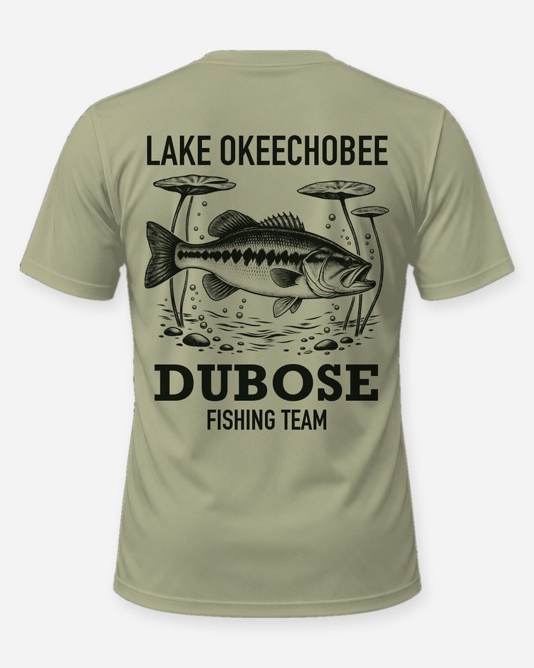 Lake Okeechobee Custom Name Fishing Team Largemouth Shirt - back