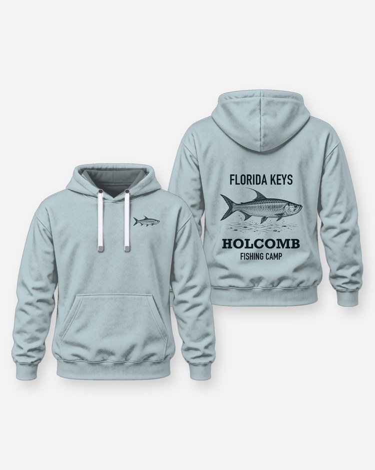 Florida Keys Custom Name Fishing Camp Tarpon Woodcut Shirt - Hoodie