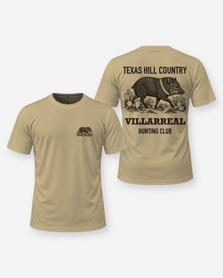 Texas Hill Country Custom Name Hunting Club Javelina Shirt - front and back