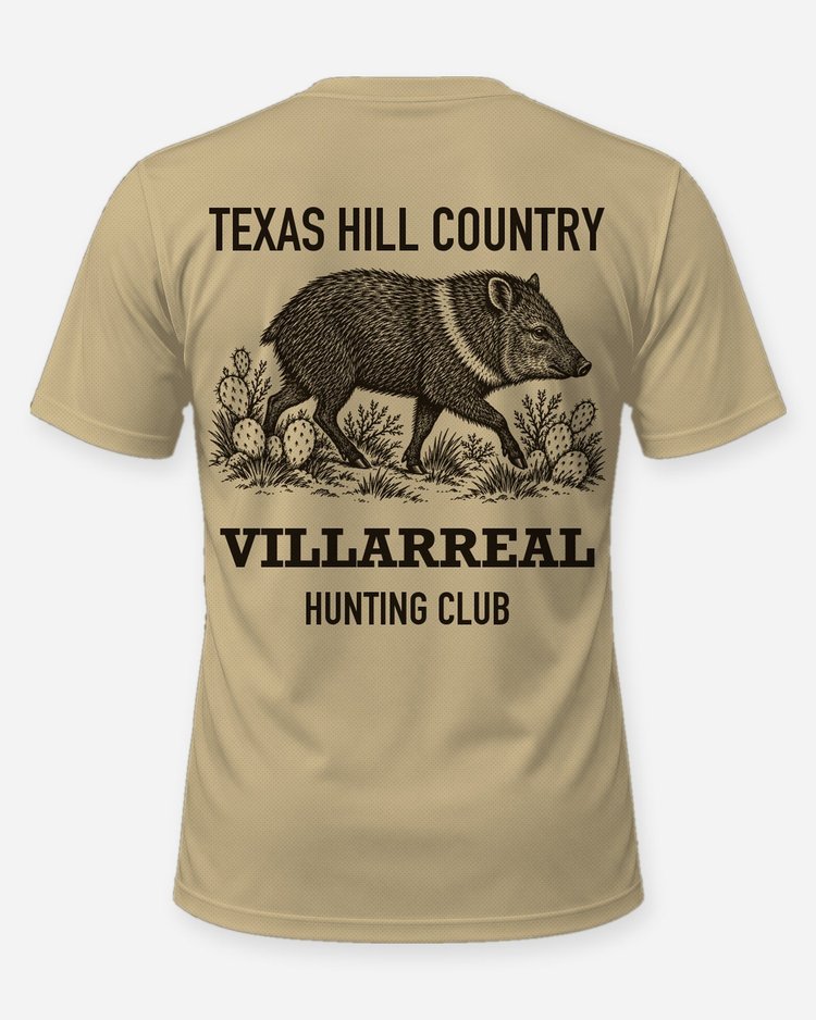 Texas Hill Country Custom Name Hunting Club Javelina Shirt - back
