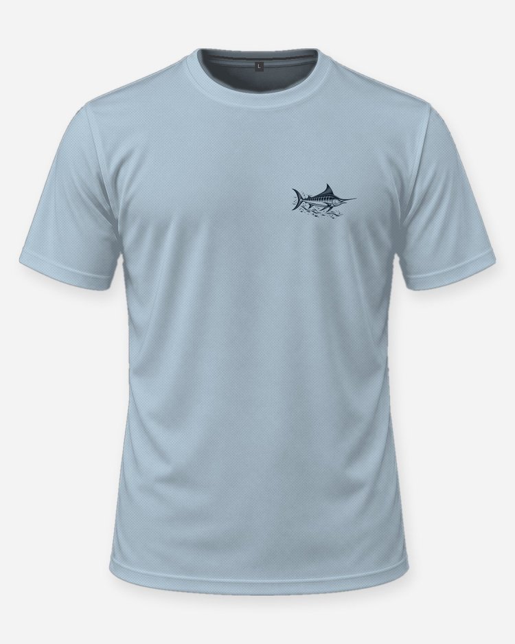 Custom Name Billfish Country Marlin Woodcut Fishing Shirt - front