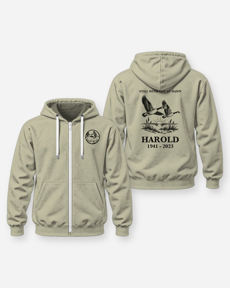 Still With You At Dawn Custom Memorial Canada Geese Shirt - Zip Hoodie