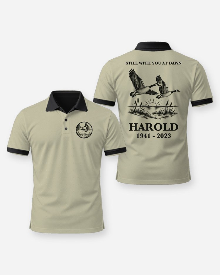Still With You At Dawn Custom Memorial Canada Geese Shirt - Polo
