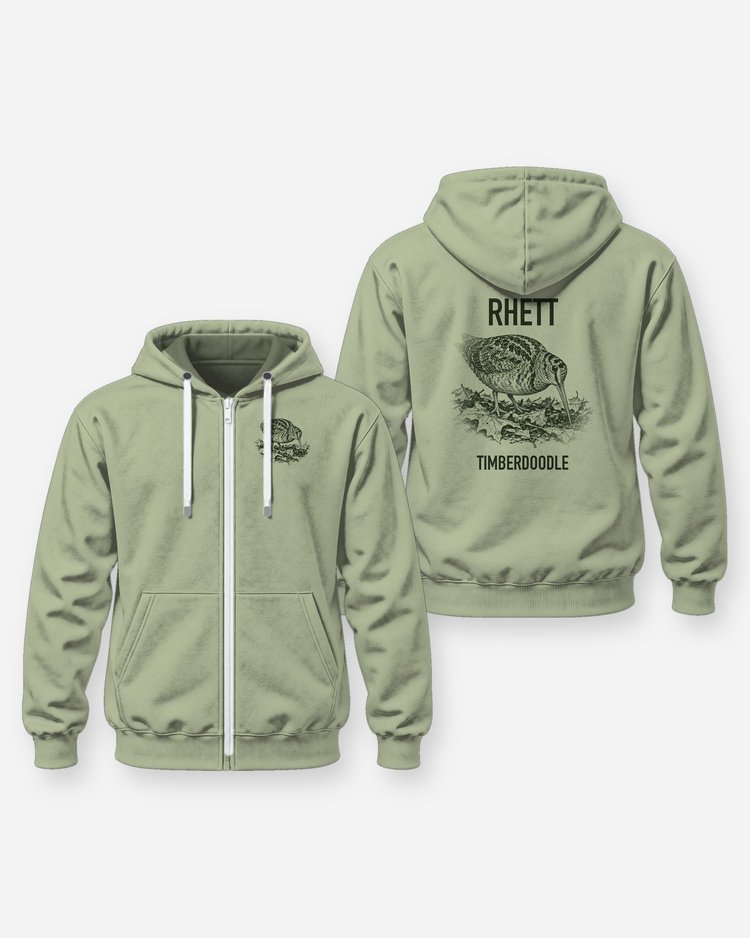 Custom Name Timberdoodle Woodcock Upland Shirt - Zip Hoodie