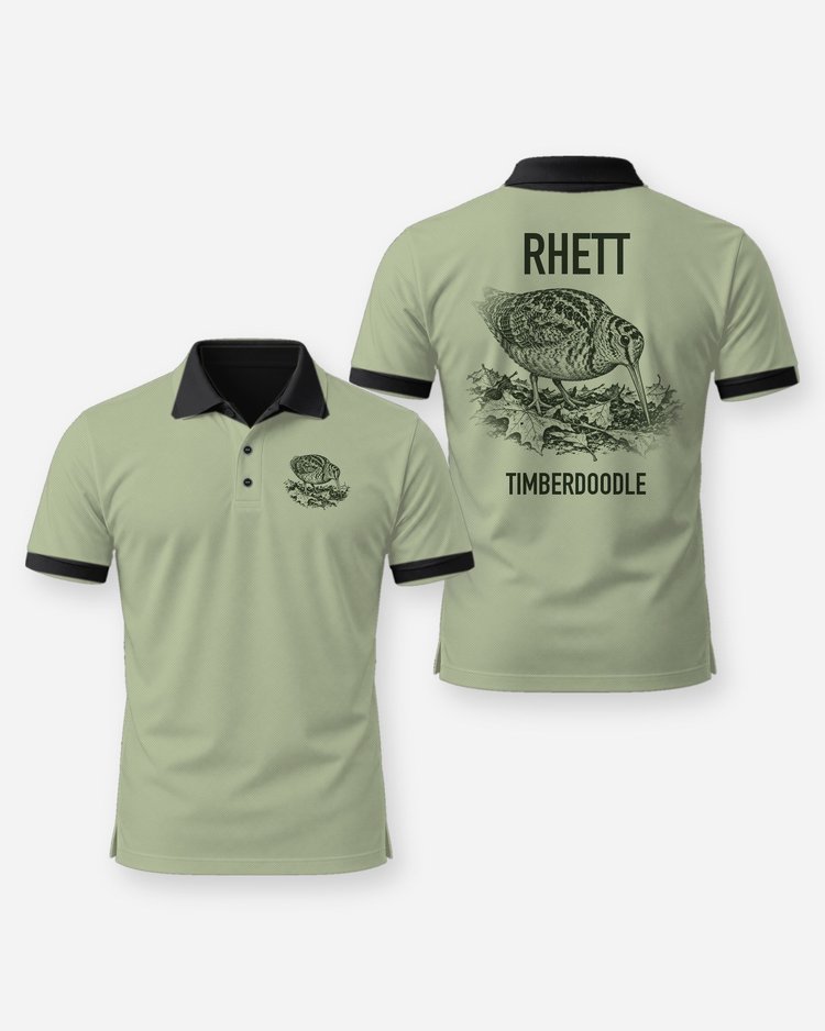 Custom Name Timberdoodle Woodcock Upland Shirt - Polo