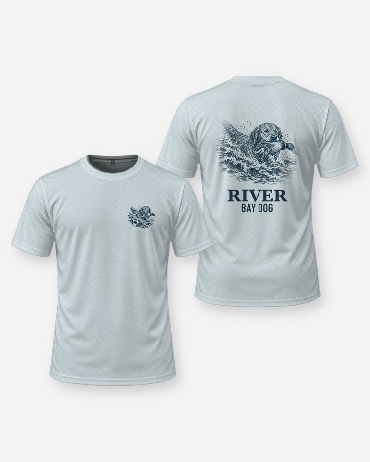Custom Dog Name Retriever Bay Duck Hunting Shirt - front and back