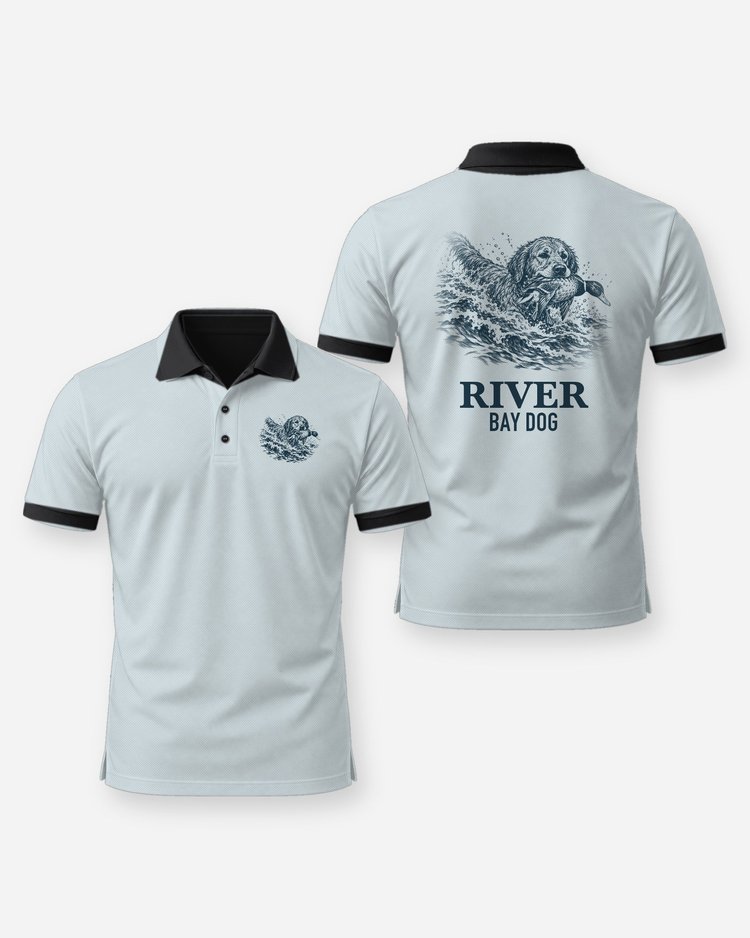 Custom Dog Name Retriever Bay Duck Hunting Shirt - Polo