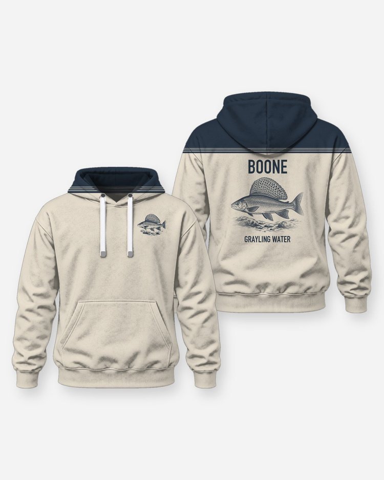 Custom Name Arctic Grayling Water Fly Fishing Shirt - Hoodie