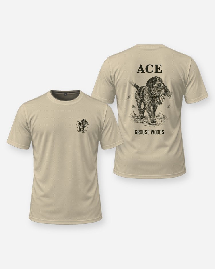 Custom Dog Name Wirehaired Pointer Grouse Woods Shirt - front and back