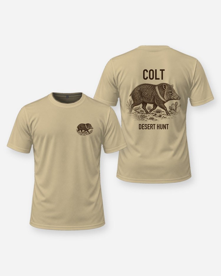 Custom Name Javelina Desert Hunt Shirt - front and back