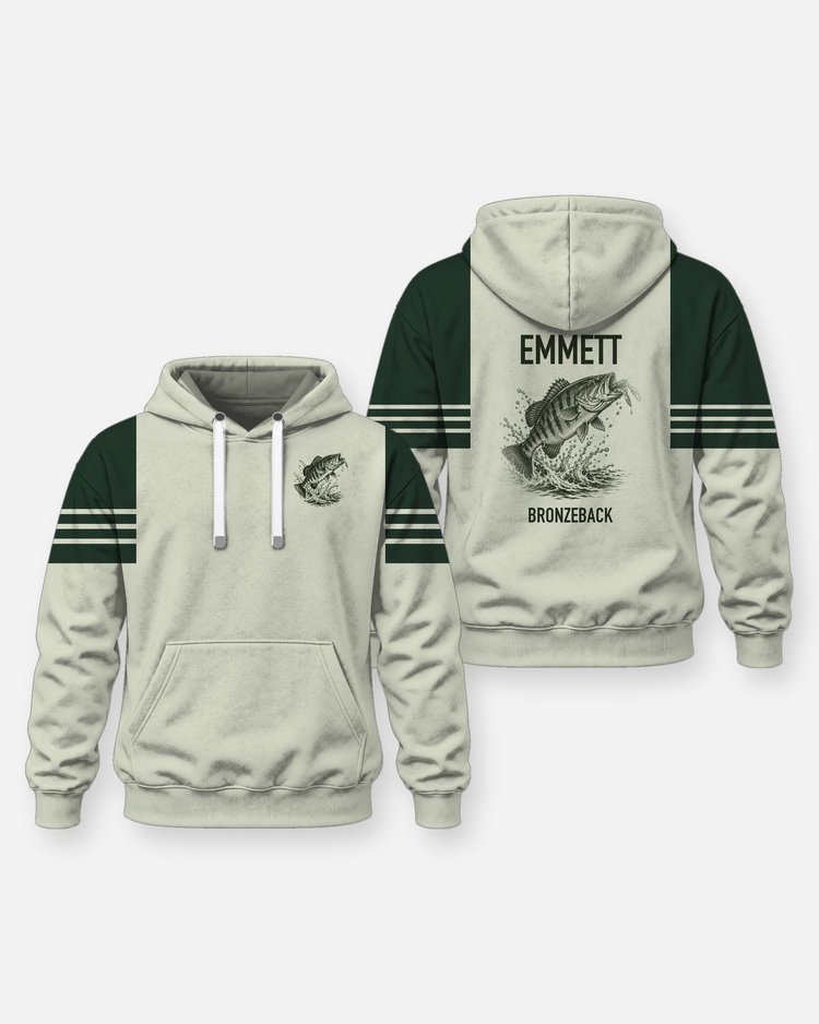 Custom Name Bronzeback Smallmouth Bass River Shirt - Hoodie