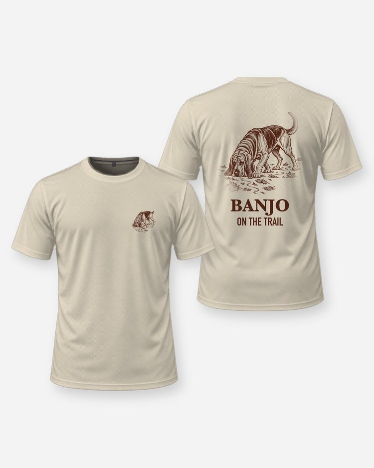 Custom Dog Name Bloodhound On The Trail Shirt - front and back