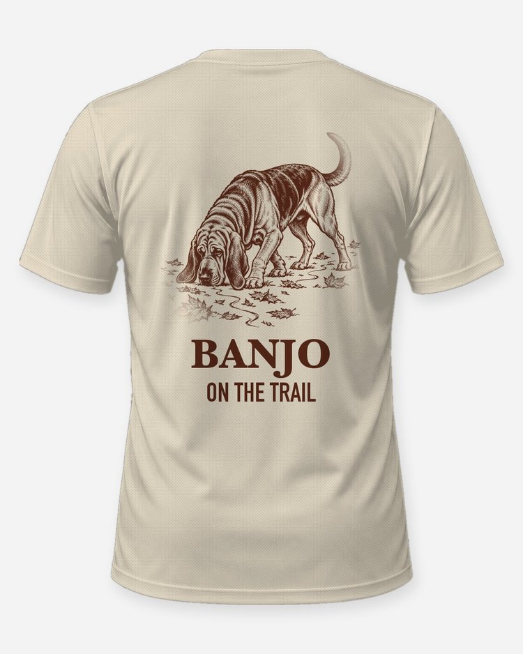 Custom Dog Name Bloodhound On The Trail Shirt - back
