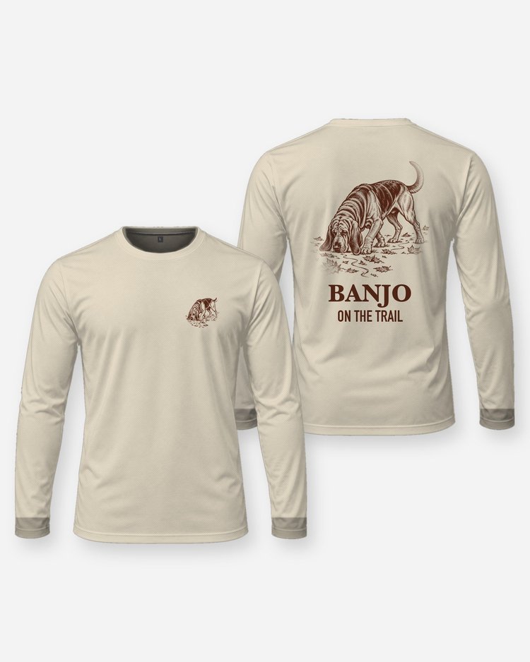 Custom Dog Name Bloodhound On The Trail Shirt - Long Sleeve