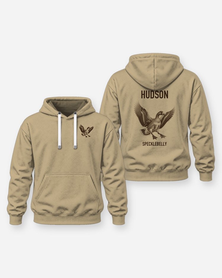 Custom Name Specklebelly Goose Landing Hunting Shirt - Hoodie