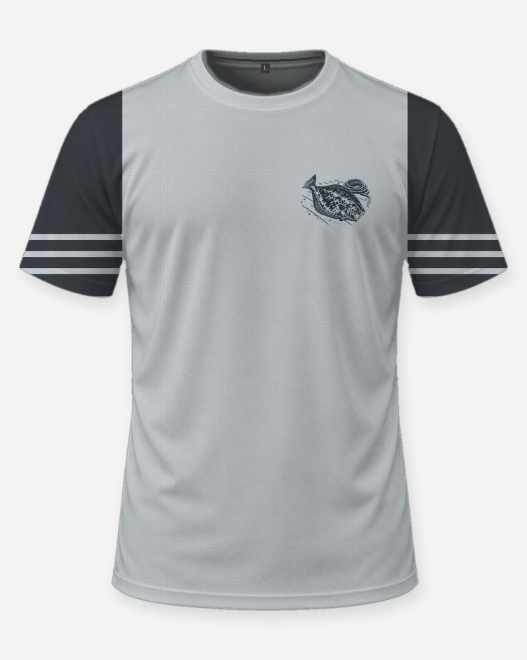 Custom Name Barn Door Halibut Fishing Shirt - front