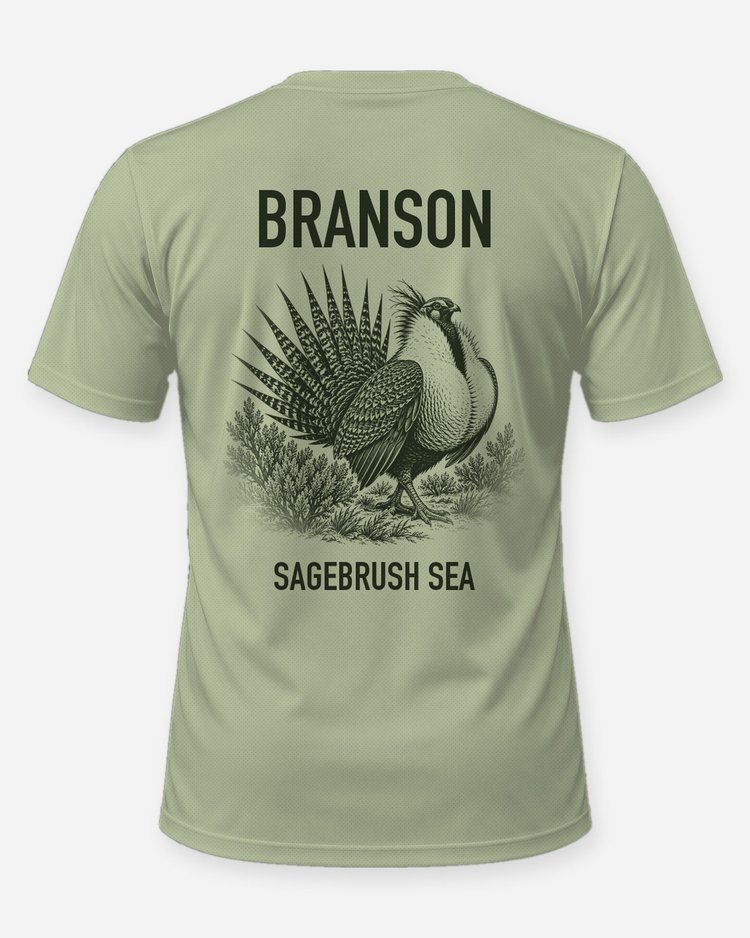 Custom Name Sage Grouse Sagebrush Sea Shirt - back