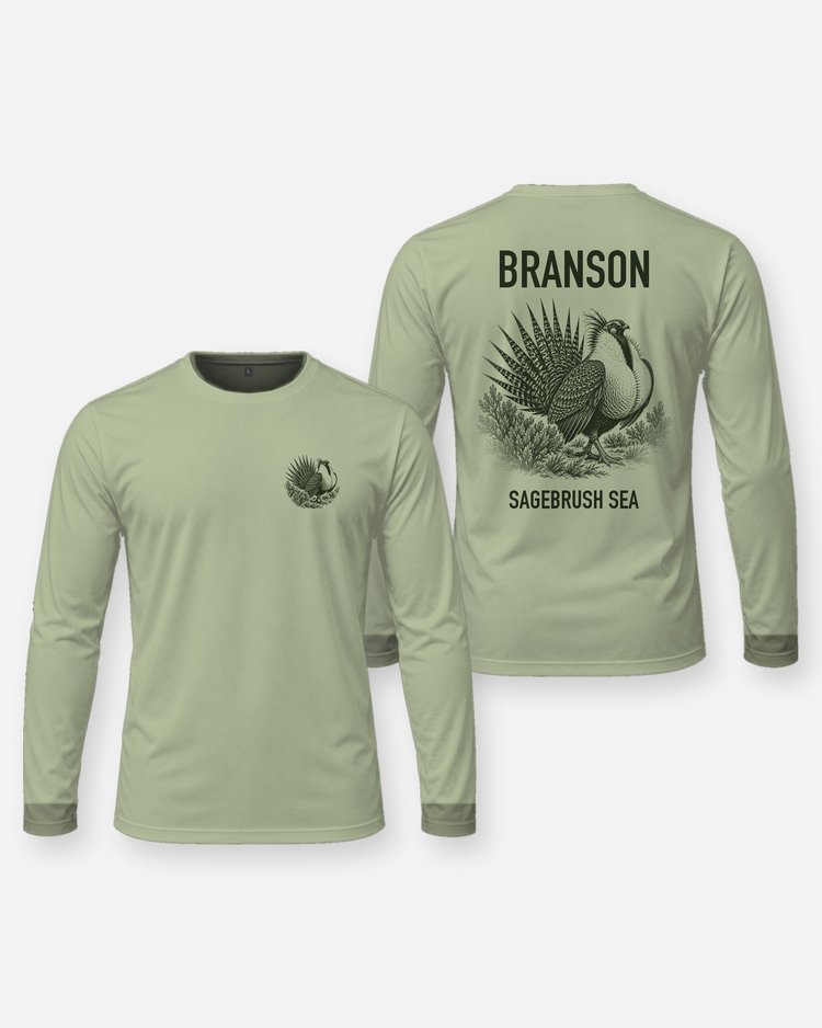 Custom Name Sage Grouse Sagebrush Sea Shirt - Long Sleeve