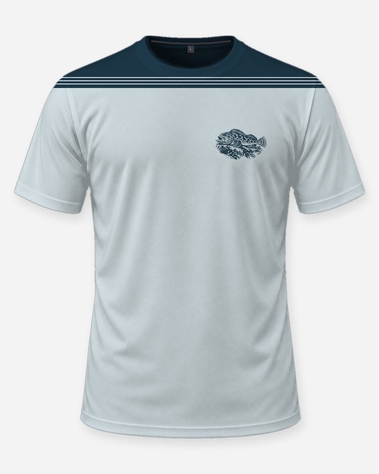 Custom Name Lingcod Rock Reef Fishing Shirt - front