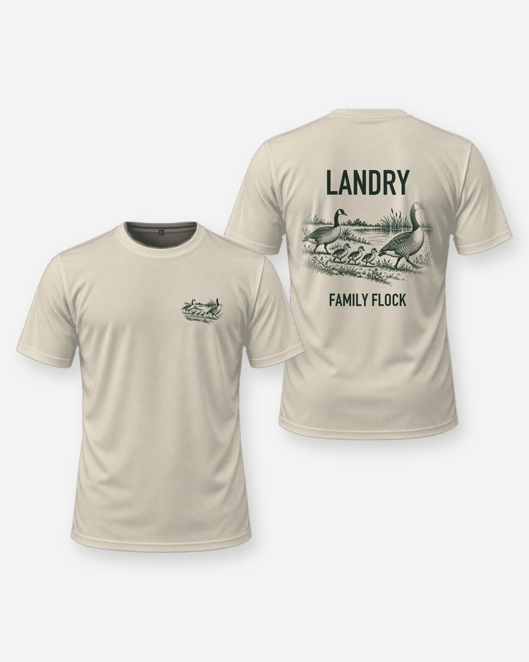 Custom Family Name Canada Goose Family Flock Shirt - front and back