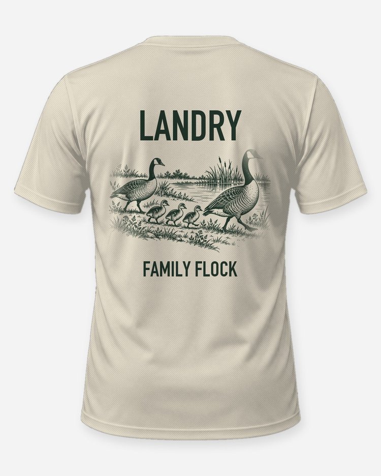 Custom Family Name Canada Goose Family Flock Shirt - back