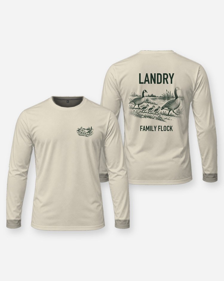 Custom Family Name Canada Goose Family Flock Shirt - Long Sleeve