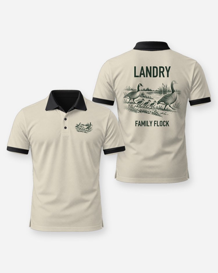 Custom Family Name Canada Goose Family Flock Shirt - Polo