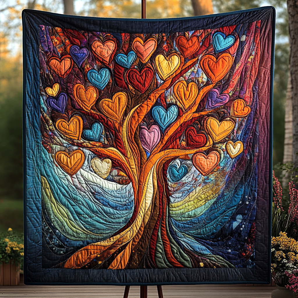 Love in Full Color Quilted Blanket NCU0DK3185