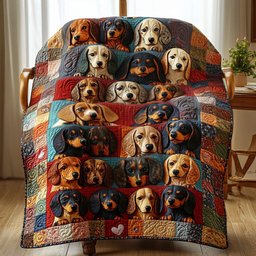Dachshund Haven Quilted Blanket NCU0PT3041