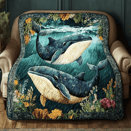 Leafy Whale Quilted Blanket NCU0TL2454