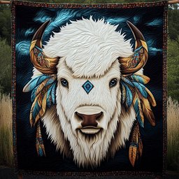 Native Bison Quilted Blanket NCU0VT76