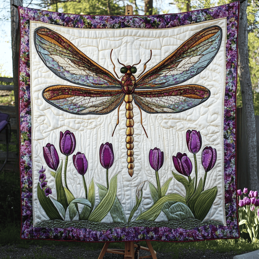 Dancing Dragonfly Quilted Blanket NCU0DK3965