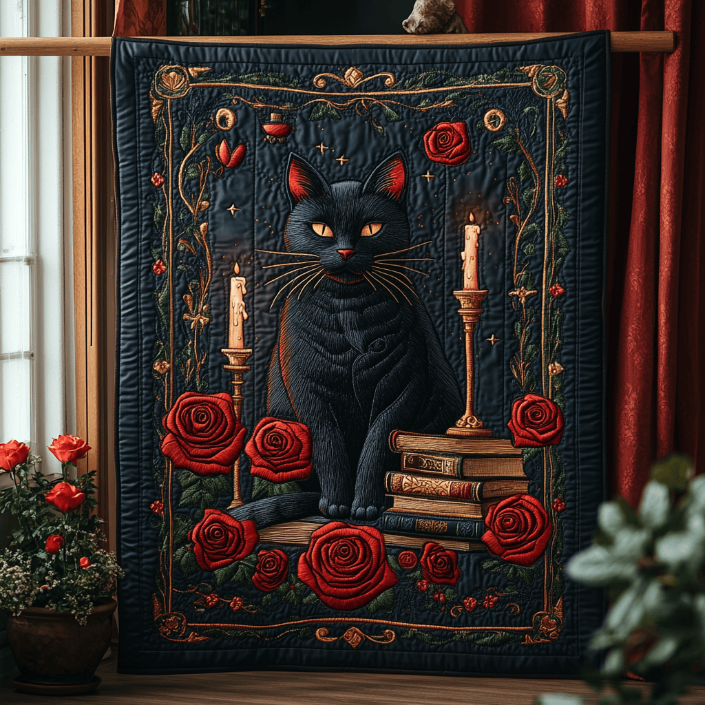 Mystic Cat Dreams Quilted Blanket NCU0DV2554