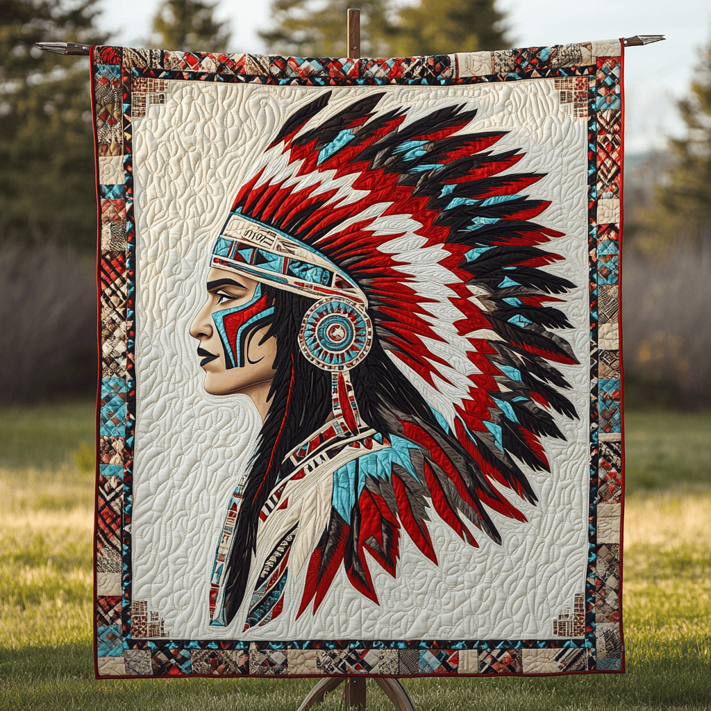 Sacred Headdress Quilted Blanket NCU0DK3661