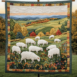 Fields of Joy Quilted Blanket NCU0VH1640