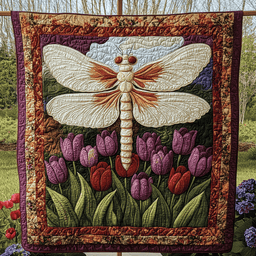 Shimmering Dragonfly Quilted Blanket NCU0DK3970