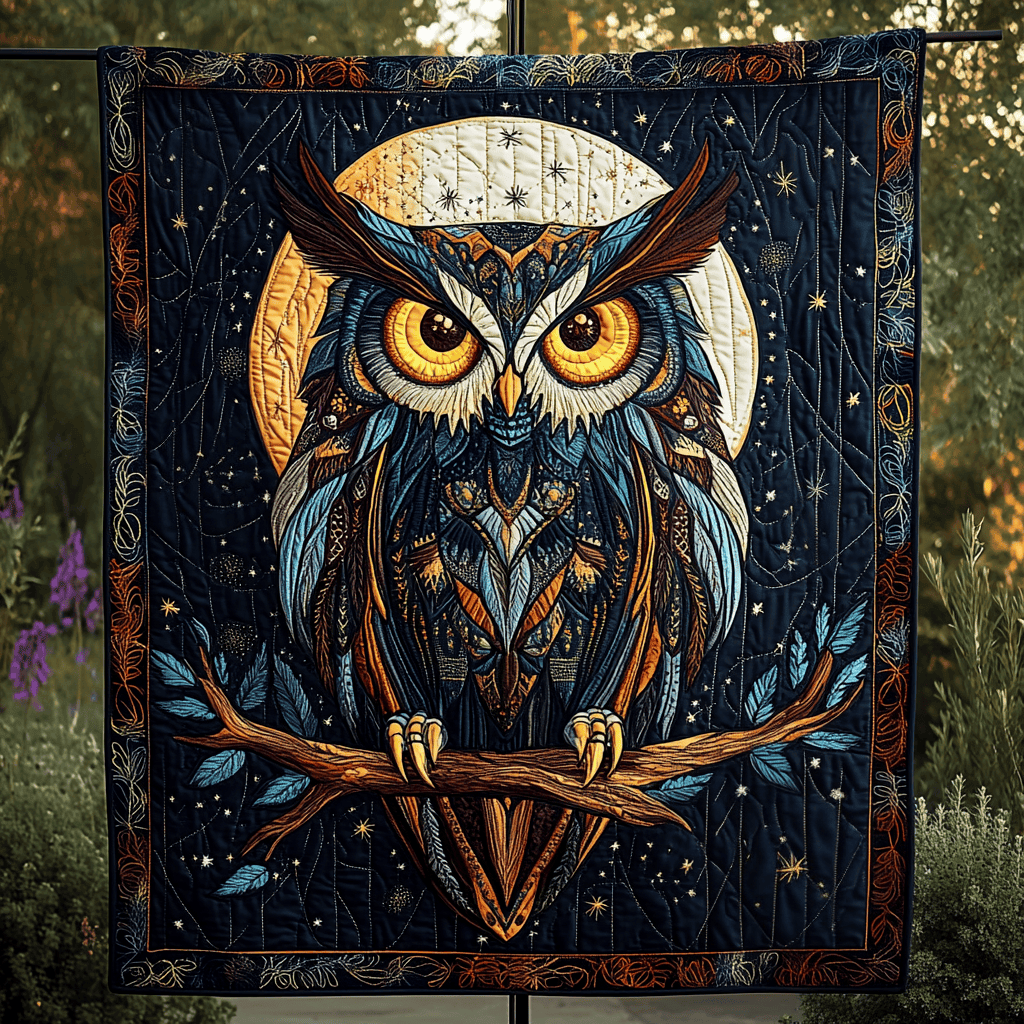 Hoot Haven Quilted Blanket NCU0DK3506