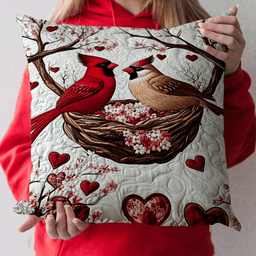 Harmony in Red Quilted Pillow Case NCU0NT2859